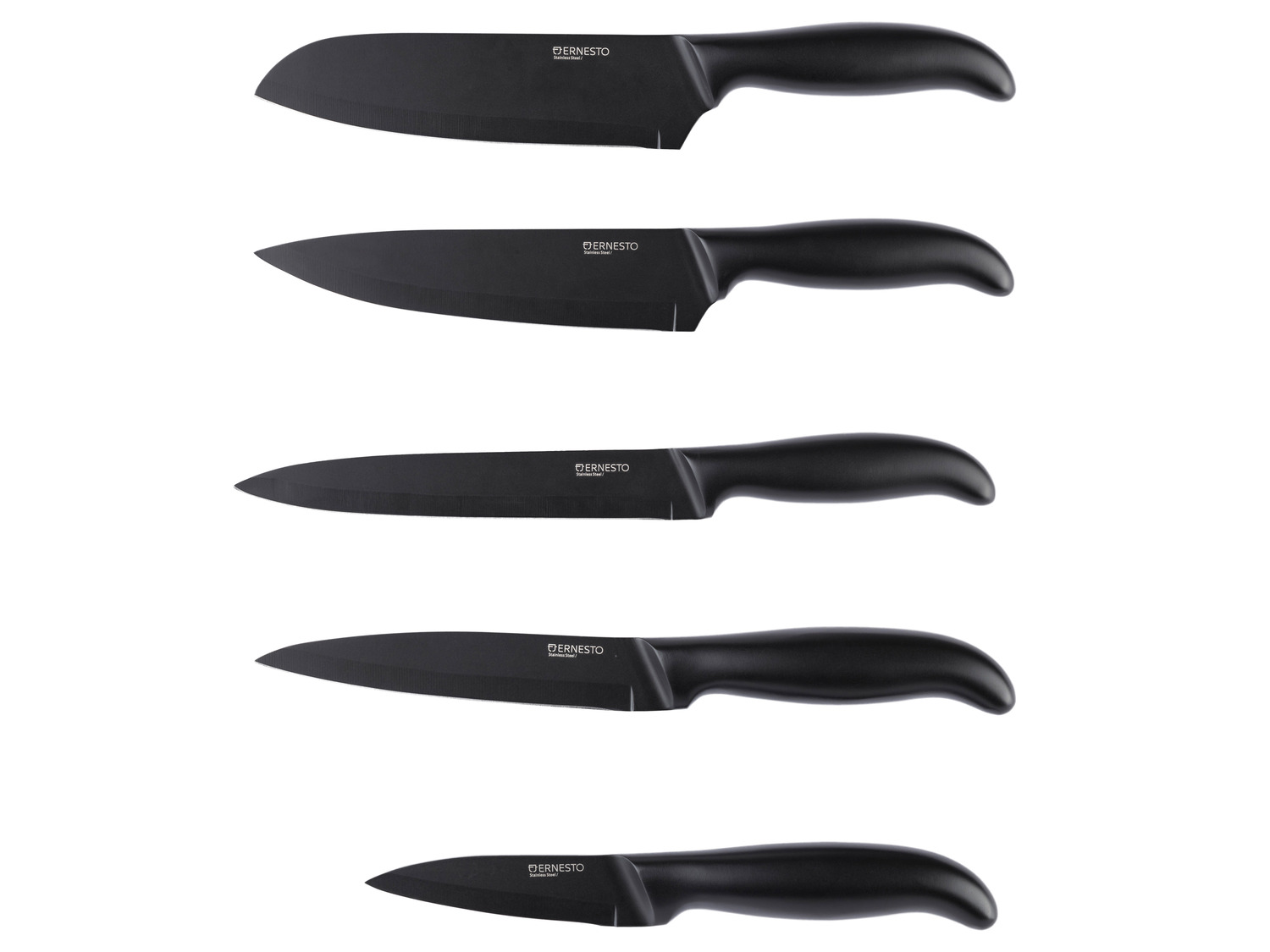 | schwarz ERNESTO® LIDL Messer aus Edelstahl,