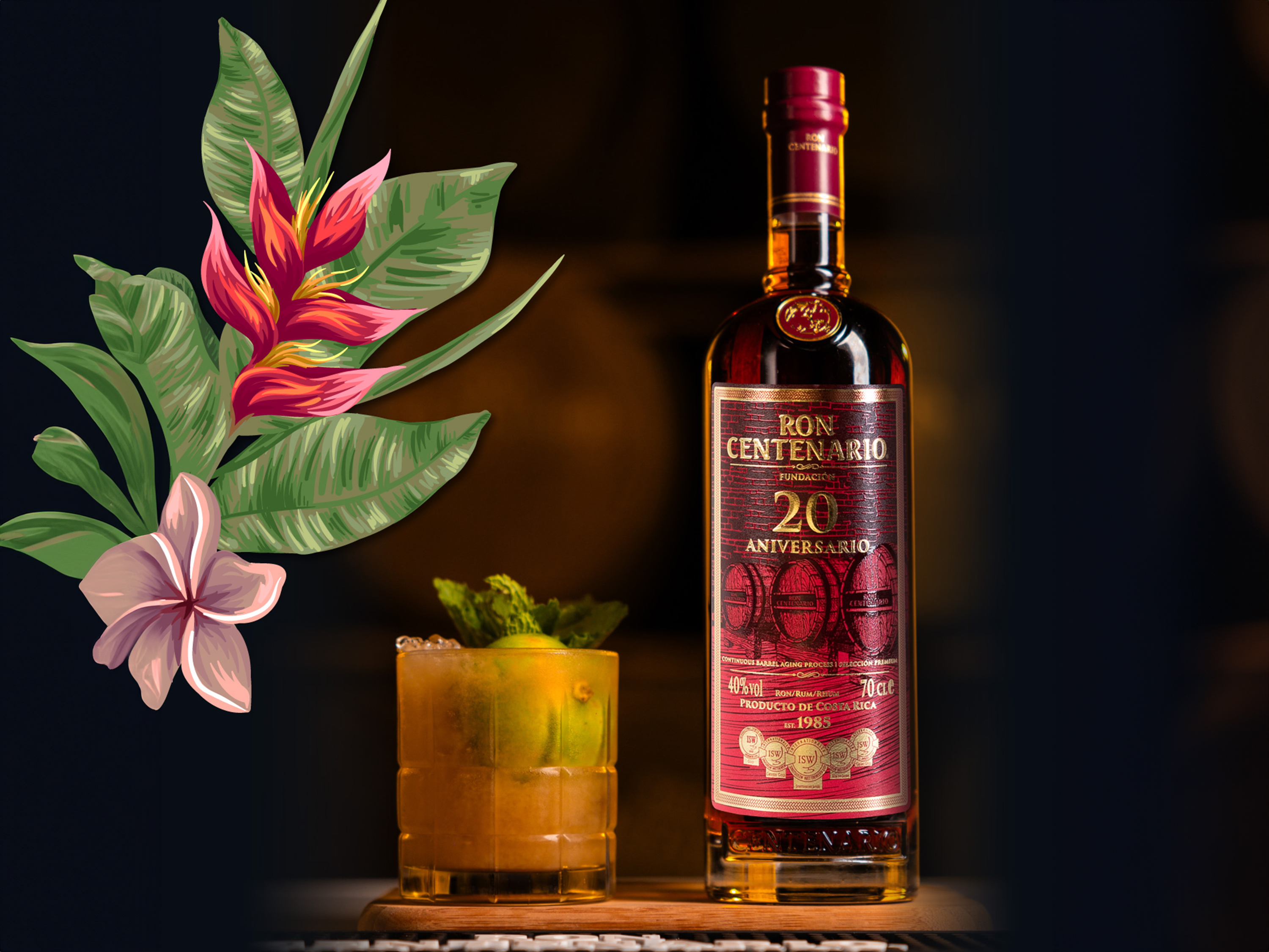 RON CENTENARIO Fundación Rum 20 Jahre mit Geschenkbox 40% Vol – Bild 2 von 4