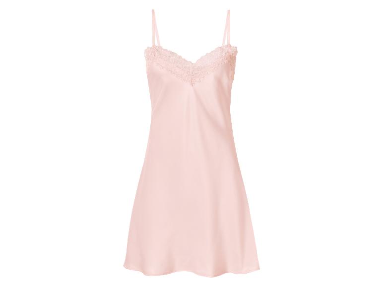 Rosa Seidennachthemd mit Spitzendetails