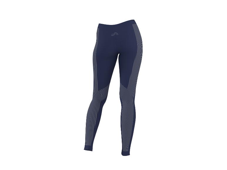 Dunkelblaue Sportleggings mit hellgrauen Streifen