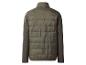 Herren-Steppjacke in Olivgrün mit Strickärmeln, Rückansicht