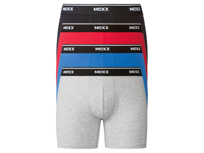 Gehe zu Vollbildansicht: MEXX Herren Boxer, 4 Stück, elastische Bündchen mit Markenschriftzug - Bild 8