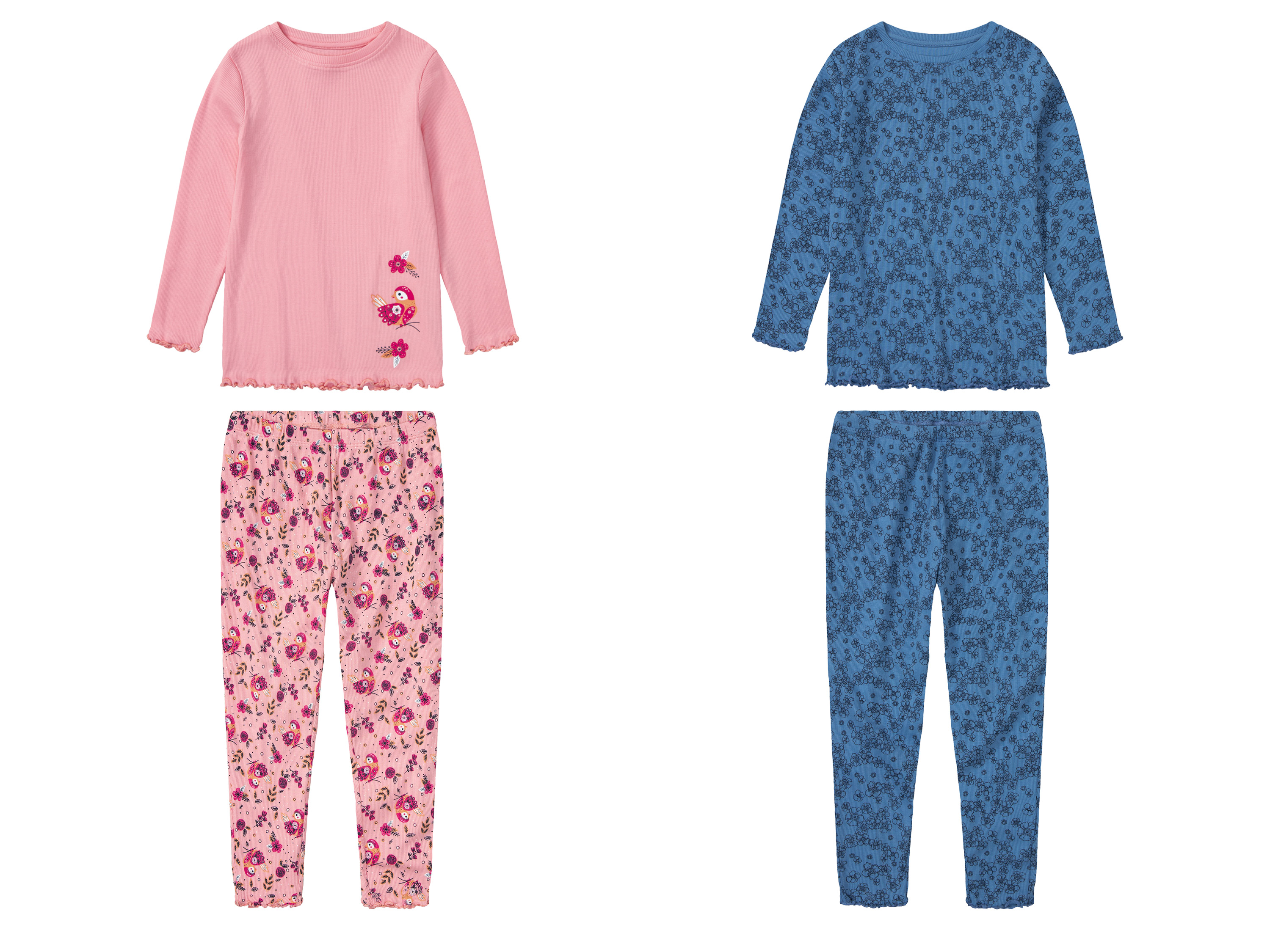 lupilu® Kleinkinder Pyjama in modischer Ripp-Qualität