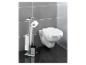 Moderner Toilettenpapierhalter und WC-Bürstenhalter.