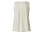 Weißes Damen-Tanktop aus Leinen.