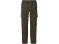 Dunkelgrüne Herren-Cargohose mit elastischem Bund und Kordelzug.