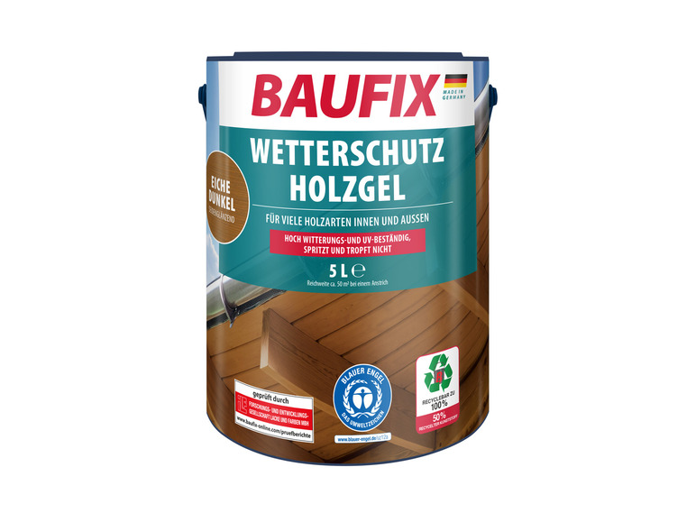 Gehe zu Vollbildansicht: BAUFIX Wetterschutz-Holzgel, seidenglänzend, 5 Liter - Bild 13