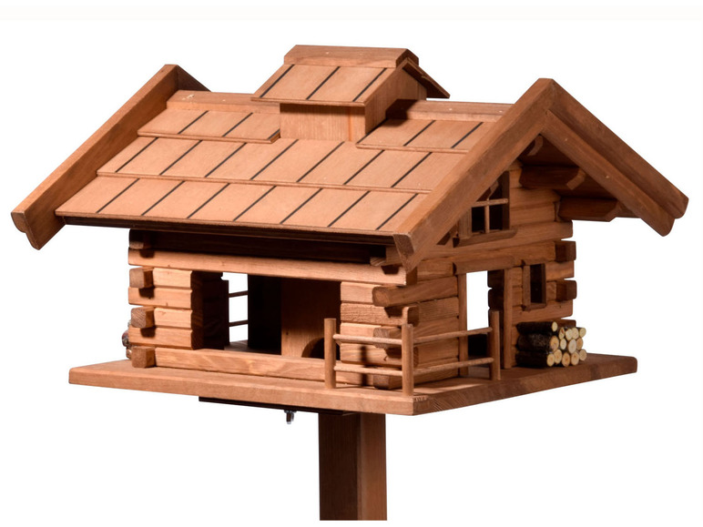 Gehe zu Vollbildansicht: dobar Vogelfutterhaus »Tirol«, inkl. Standfuß, H 117 cm, aus Holz - Bild 3