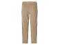 Beige Cordhose mit elastischem Bund und Gesäßtasche.