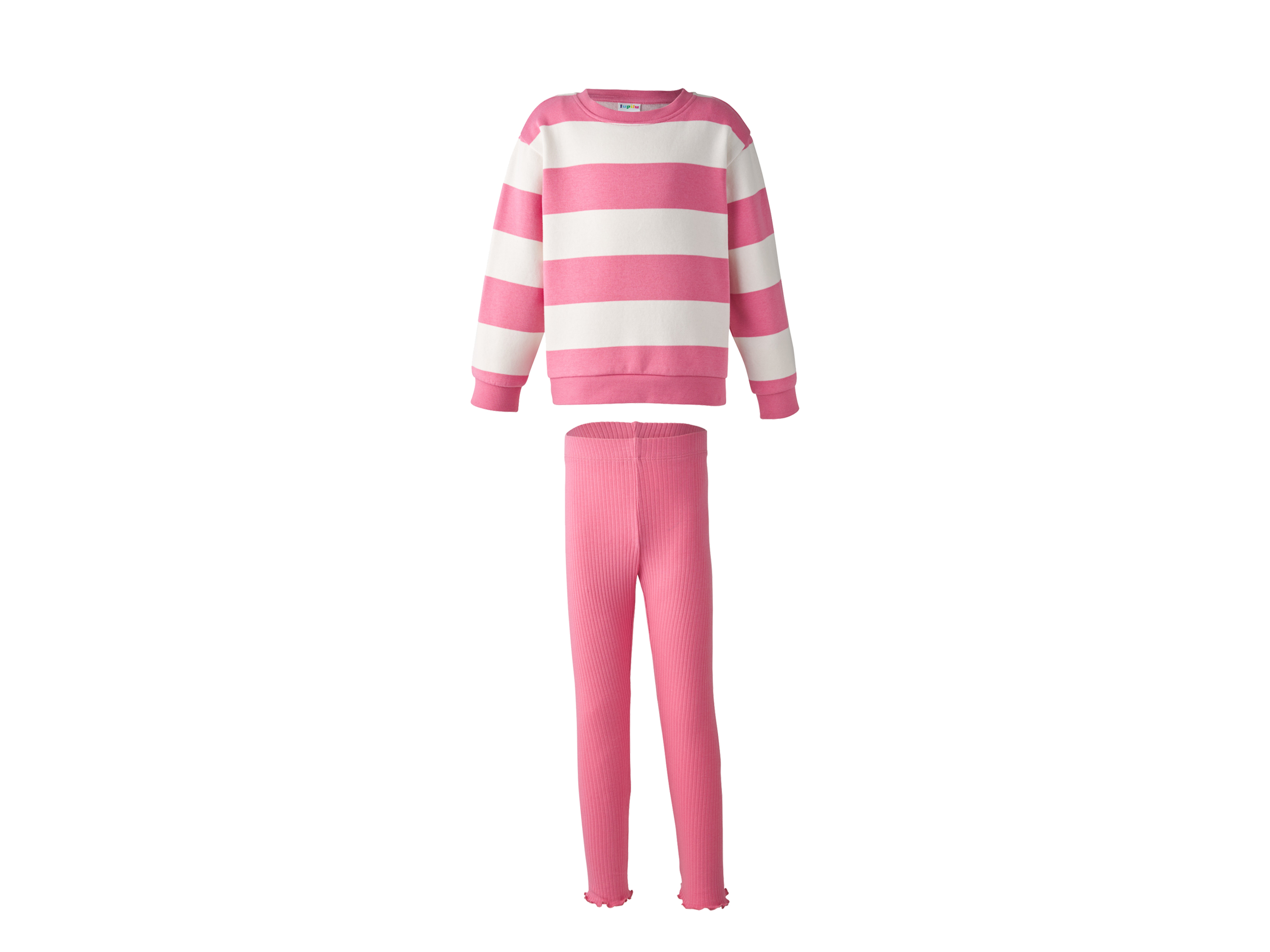LUPILU® Kinder Sweatshirt und -Leggings / Kinder Sweatanzug, 2-teilig (Pink, 98/104)