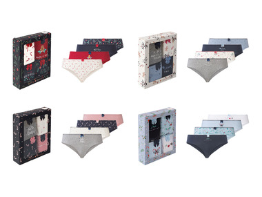 Happy Shorts - Damen Slips, 4 Stück, mit Weihnachtsmotiv & Geschenkverpackung 