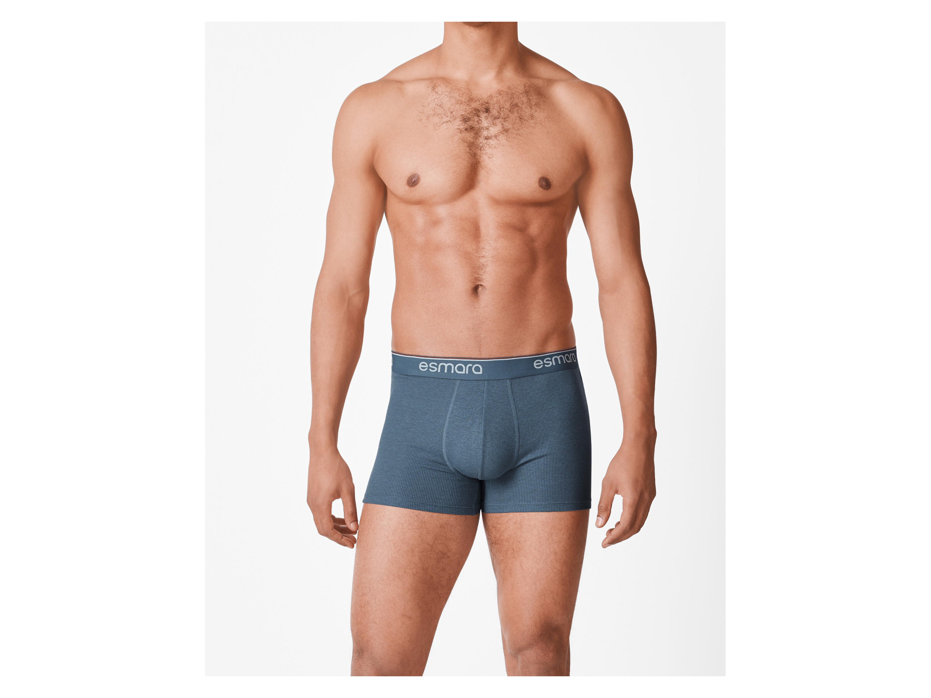 Thumbnail - esmara Men Herren Gerippte Boxer, 3 Stück (schwarz/schwarz/blau, 6/L)