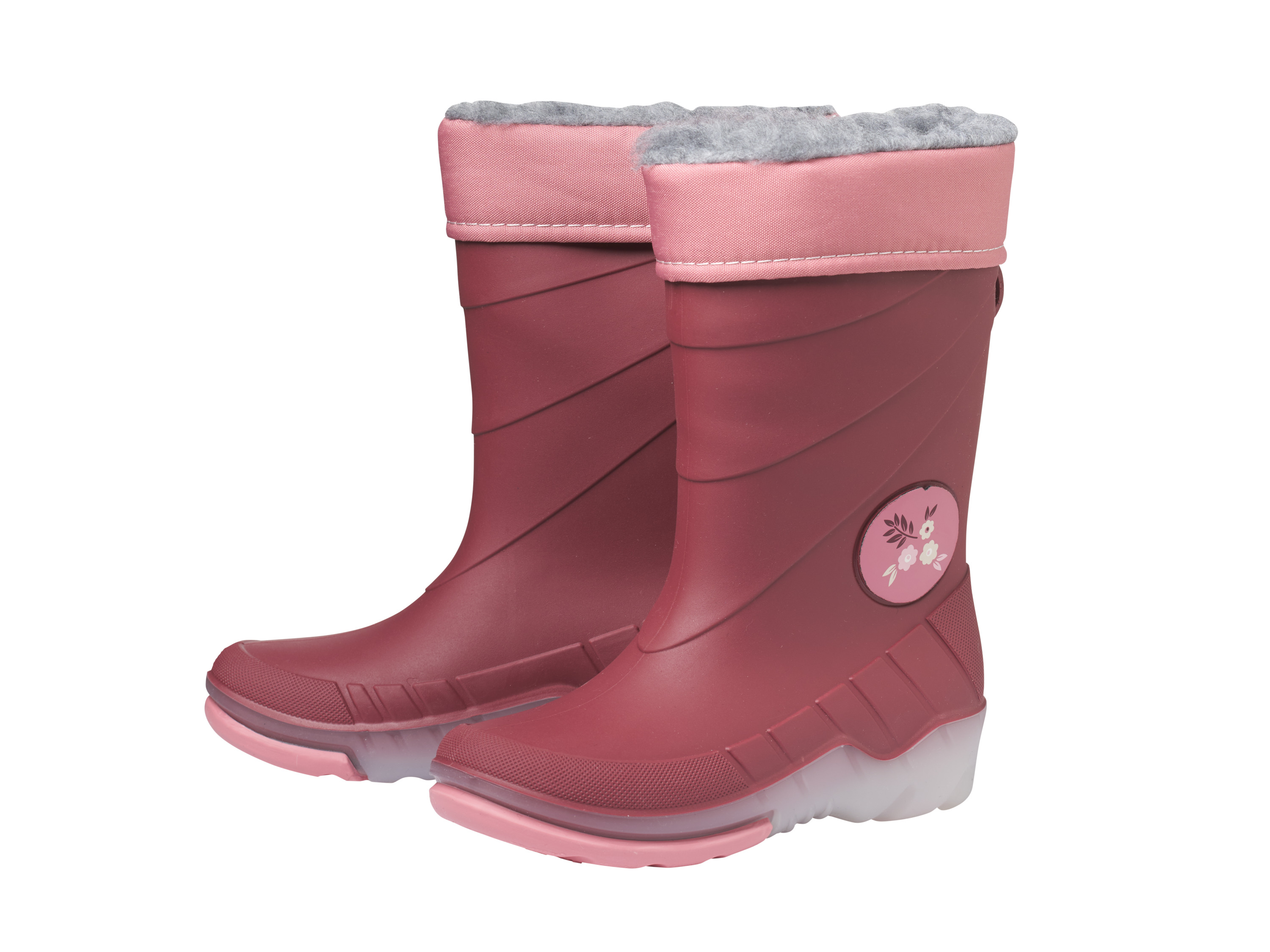 LUPILU® Kinder Blinkregenstiefel (Bordeaux, 24/25)