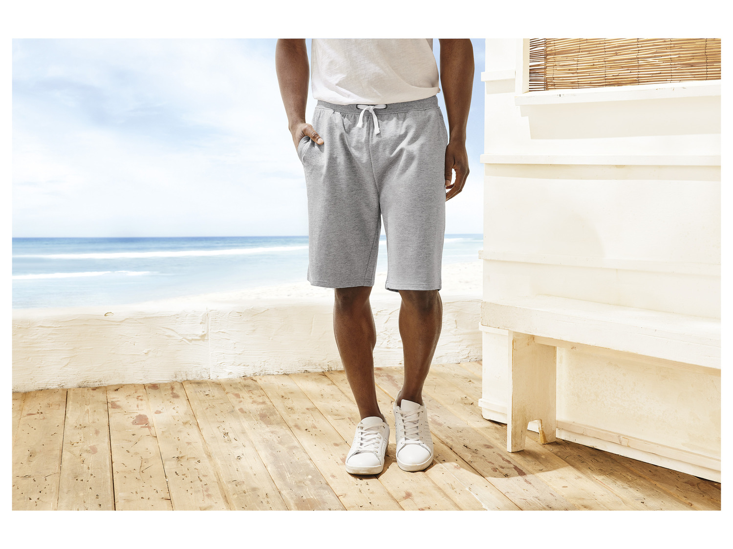 LIVERGY® Herren Sweatshorts mit hohem Baumwollanteil