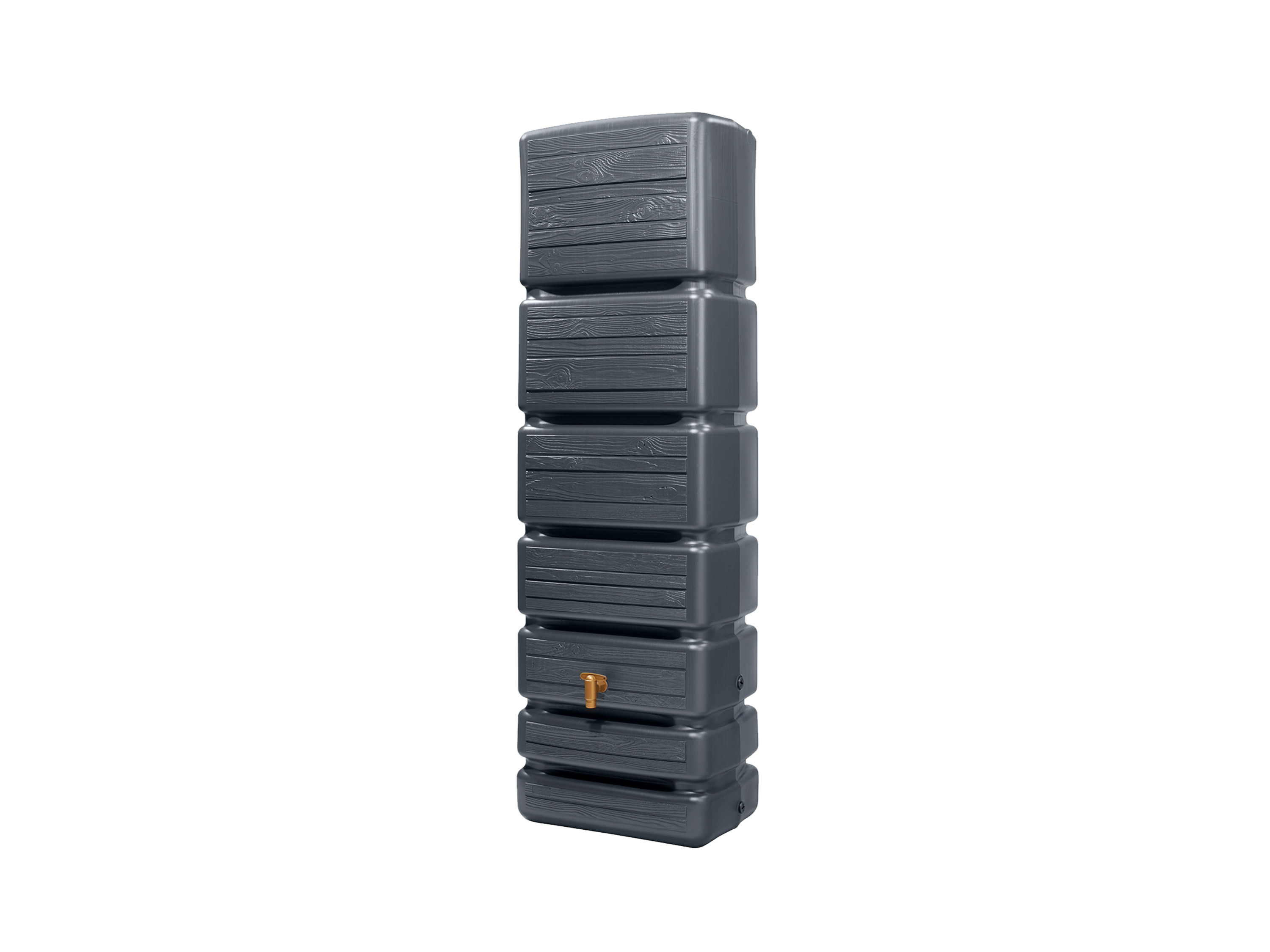 4RAIN Regentonne SLIM WOOD DECOR Wandtank (350 Liter, graphite grey)