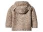Kinder-Strickjacke in Hellbraun mit Kapuze und Bärenohren