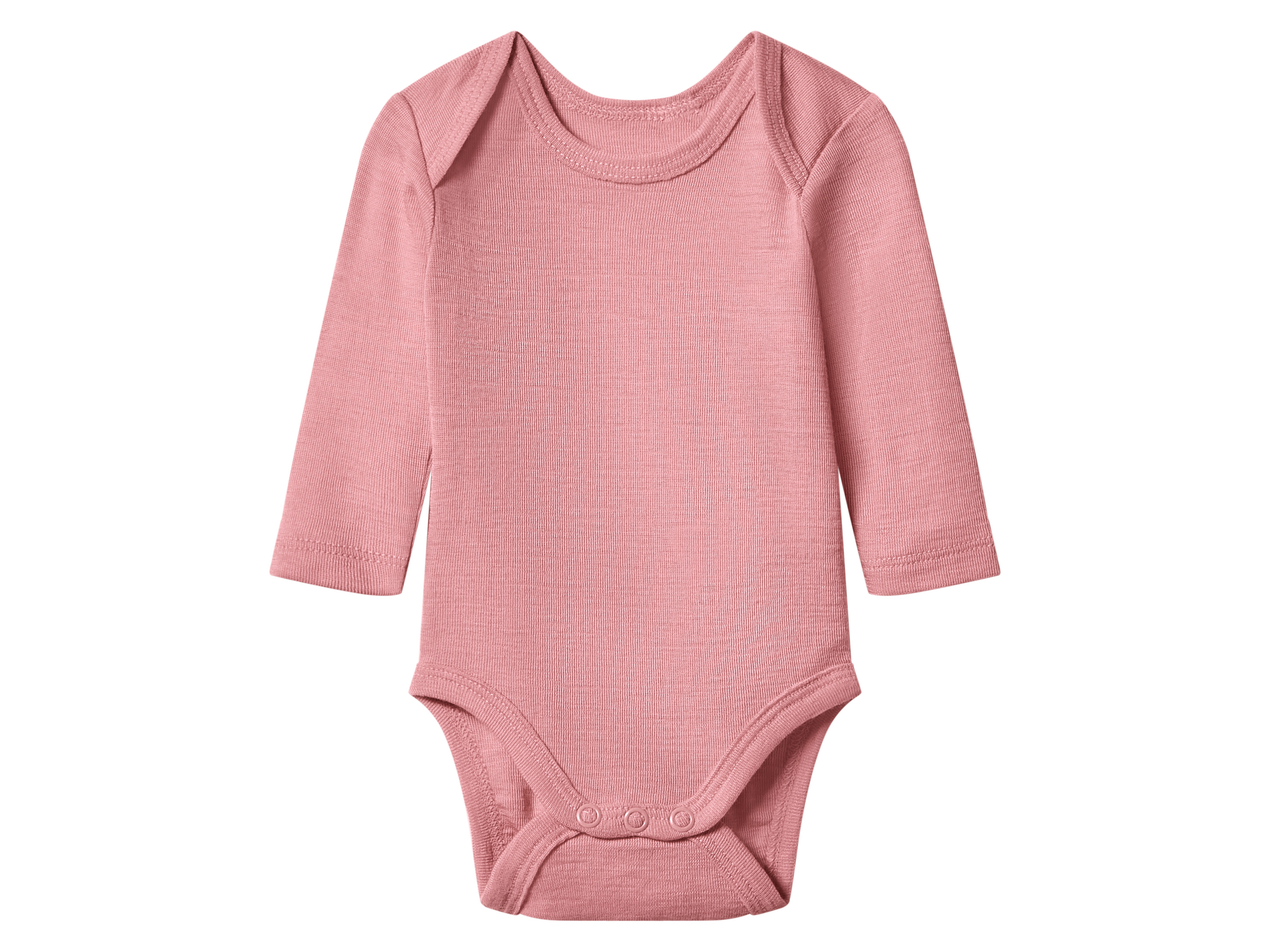 LUPILU® Baby Body langarm Wolle/Seide (Rosé, 50/56)