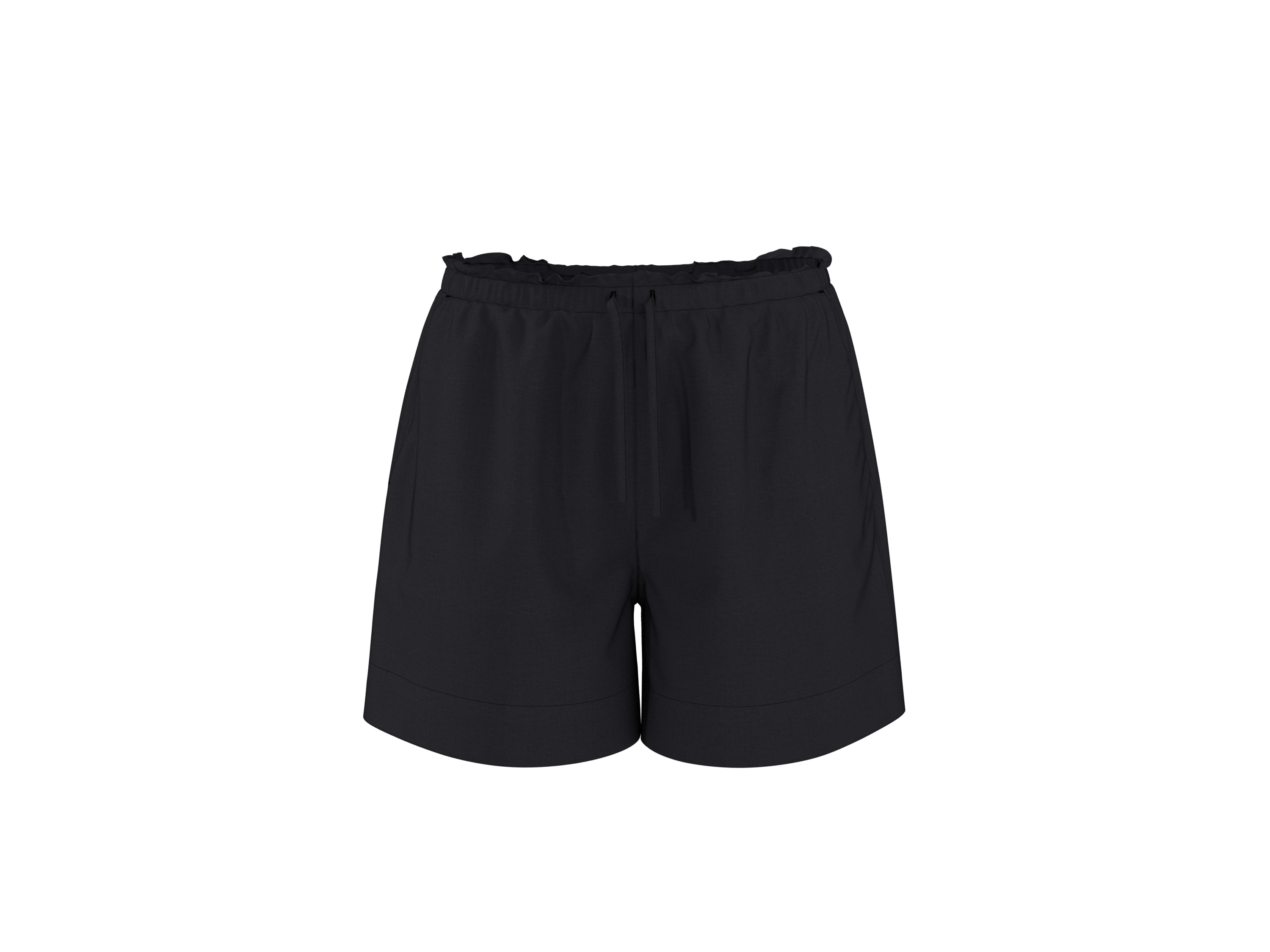 ESMARA® Damen Shorts mit Leinen (Schwarz, XS (32/34))