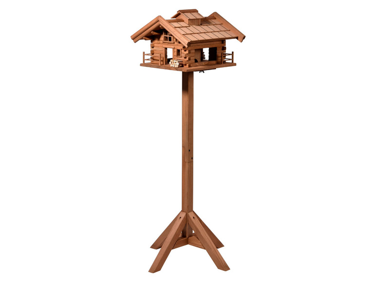 Gehe zu Vollbildansicht: dobar Vogelfutterhaus »Tirol«, inkl. Standfuß, H 117 cm, aus Holz - Bild 1
