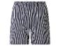 Herren-Shorts mit schwarz-weißem Streifenmuster und Gummibund.