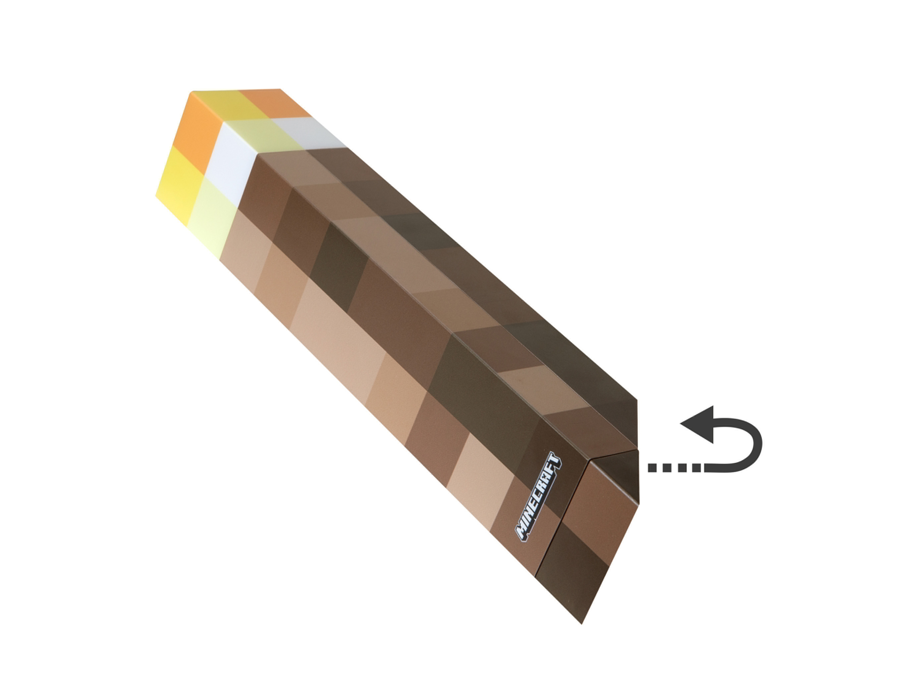 Minecraft LED Dekolicht - Deko für Minecraft Fans - Dekolampe, aufladbarer Akku, LED fest integriert, Designs: Fackel, Potion, Creeper, Netherite, Fuchsbaby ode – Bild 4 von 4