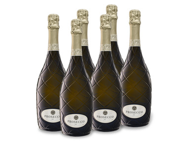 6 x 0,75-l-Flasche Weinpaket ALLINI Prosecco DOC extra trocken, Schaumwein