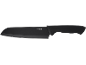 Schwarzes Küchenmesser aus Edelstahl mit der Aufschrift „STAINLESS STEEL“.