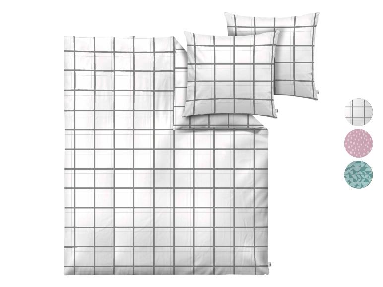 Weiß-graues kariertes Bettwäsche-Set mit Kissen und Bettdecke