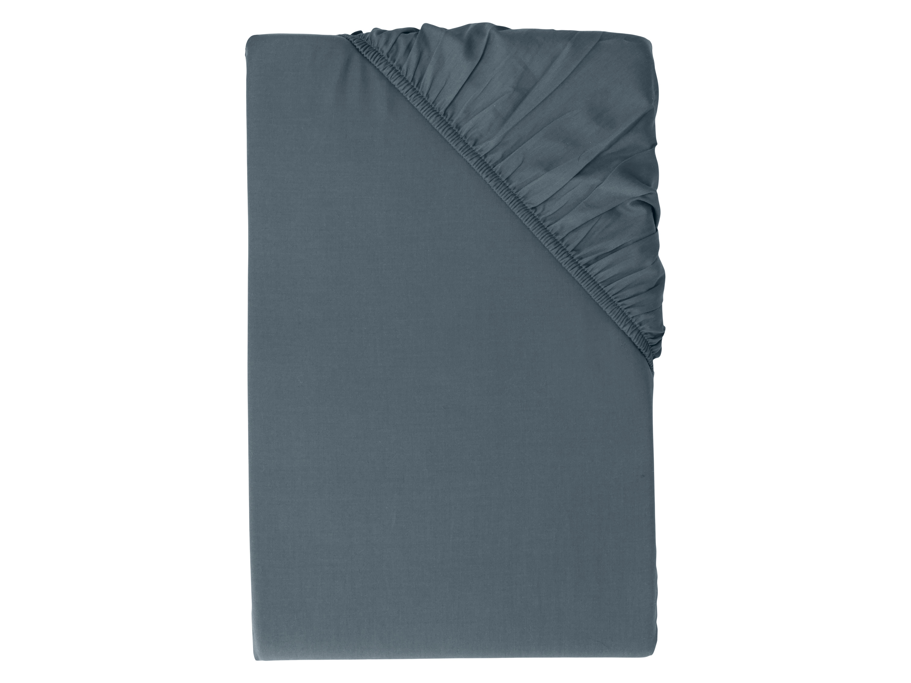 LIVARNO® Luxus Satin Spannbettlaken, 90-100 x 200 cm (Dunkelblau)