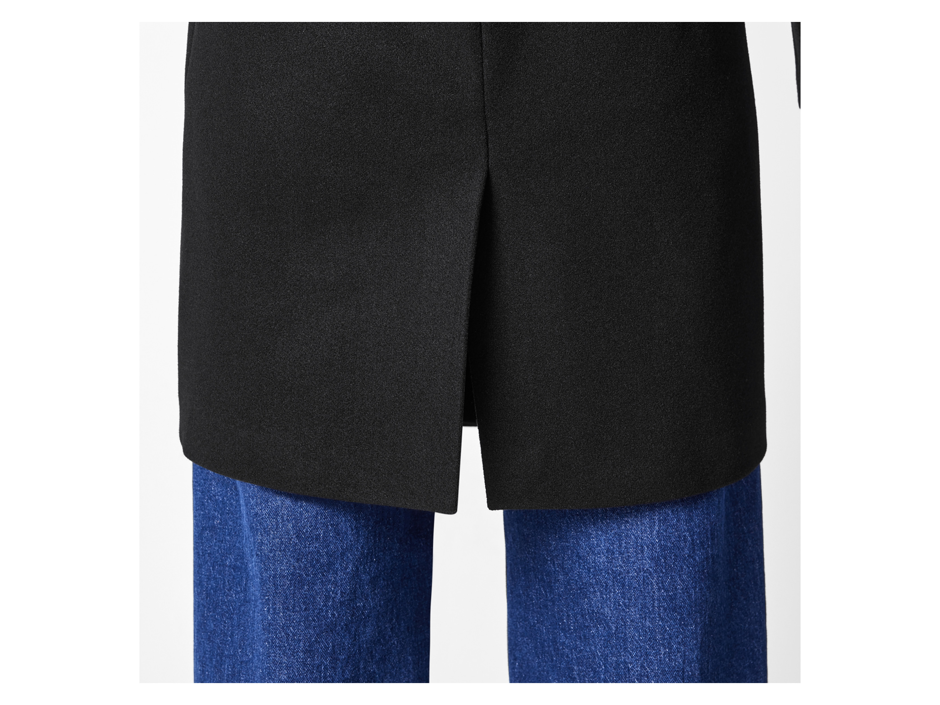 ESMARA® Damen Mantel Wolloptik (Schwarz, 38) – Bild 4 von 4