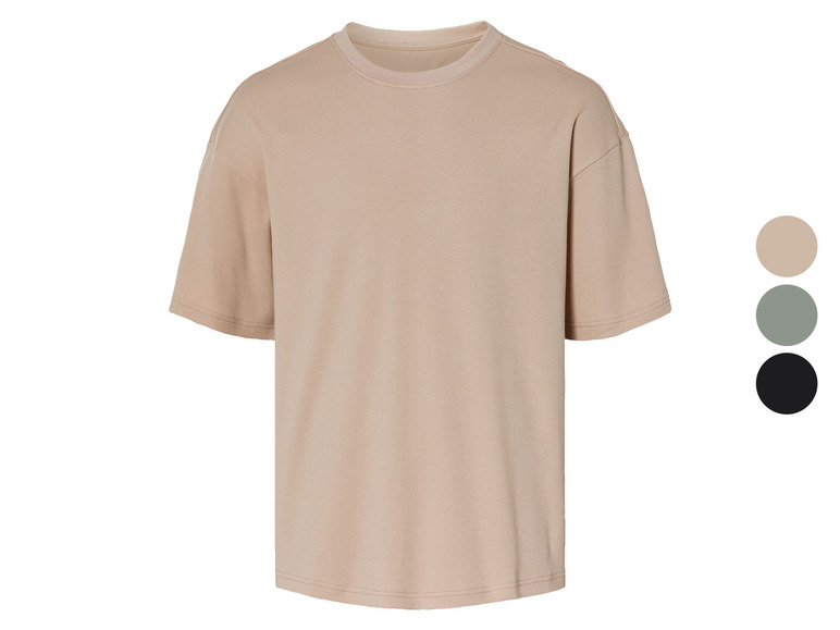Gehe zu Vollbildansicht: LIVERGY® Herren T-Shirts, oversized, aus reiner Baumwolle - Bild 1