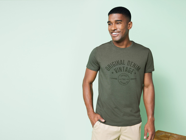 Gehe zu Vollbildansicht: LIVERGY® Herren T-Shirt mit Print aus reiner Baumwolle - Bild 7