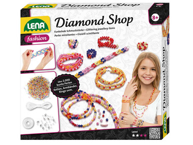 LENA Kinder Bastelset »Diamond Shop«, mit über 2000 bunten Perlen