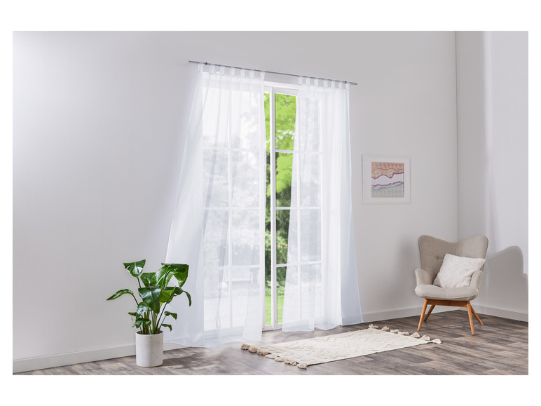 Gehe zu Vollbildansicht: LIVARNO home Vorhangschal-Set, 135 x 254 cm, 2-teilig - Bild 4