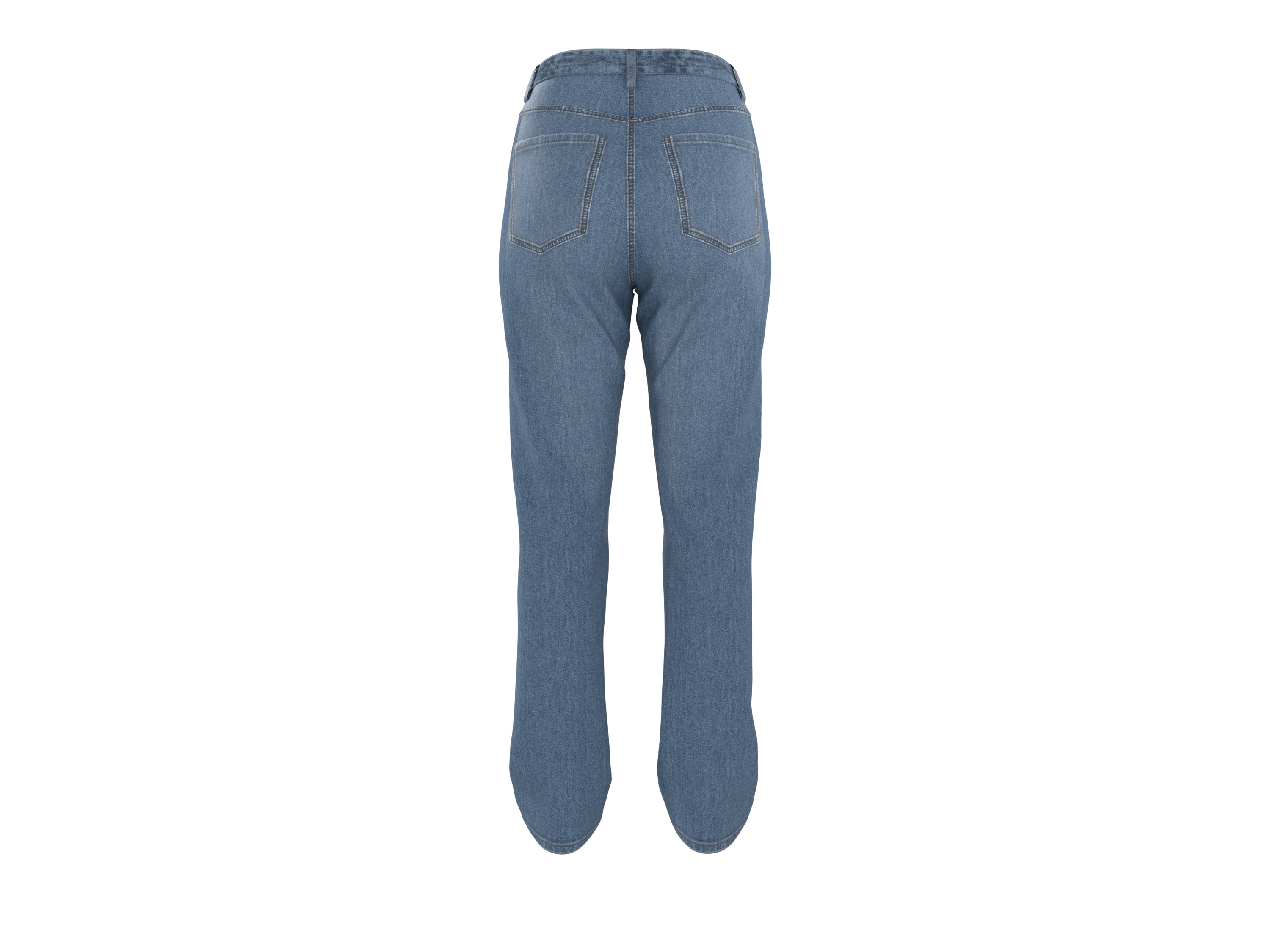 ESMARA® Damen Jeans Straight Fit (Blau, 38) – Bild 2 von 3