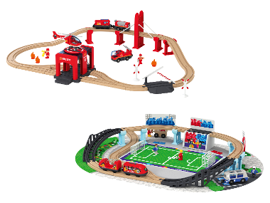 LUPILU® Holz Eisenbahnset L