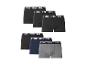 Set aus sechs Herren-Boxershorts in Schwarz, Marineblau und Grau.
