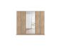 Heller Holzschrank mit Spiegeltüren