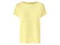 Hellgelbes Damen-Kurzarm-Strick-T-Shirt