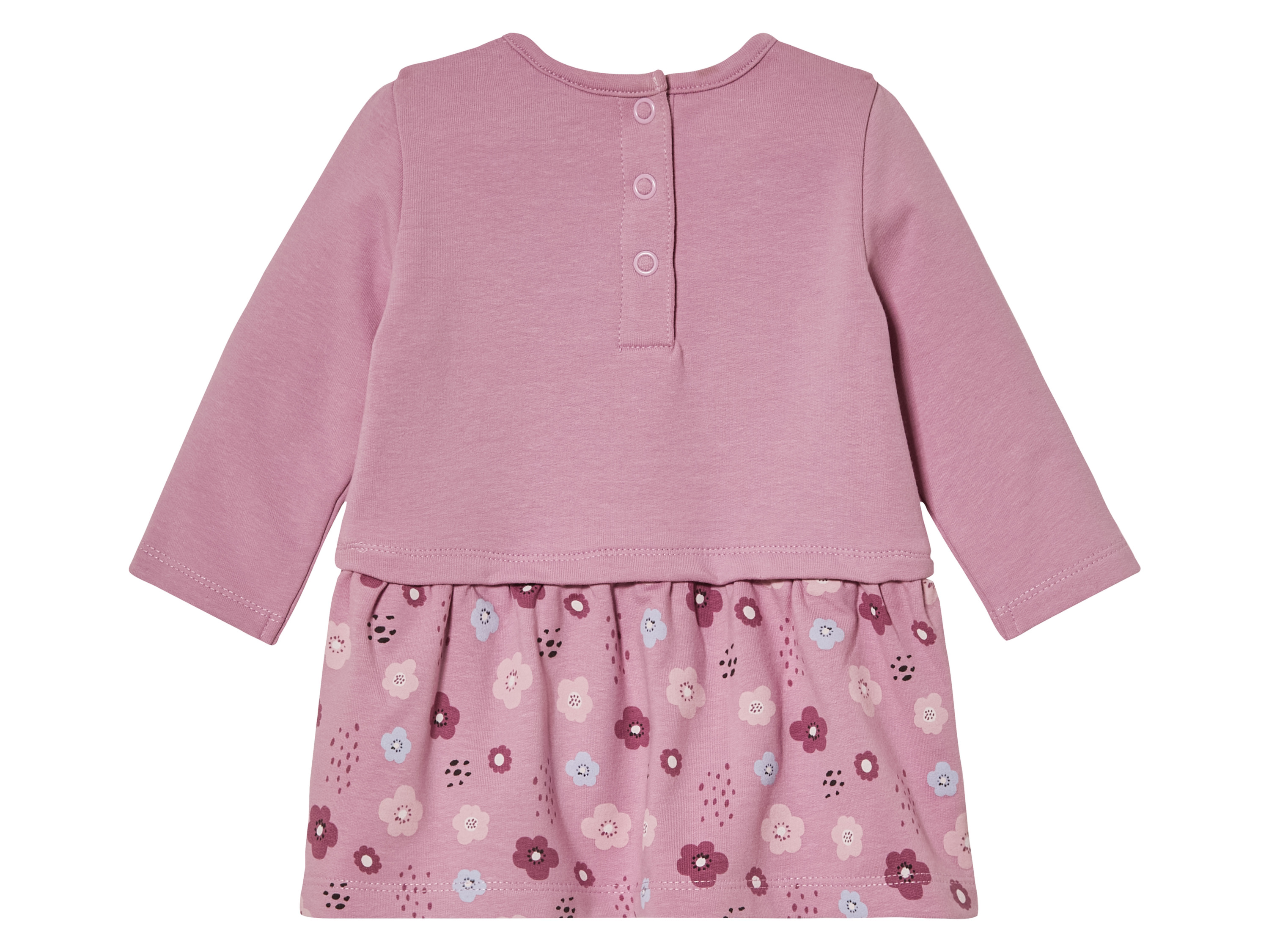 Baby Mädchen Sweatkleid langarm (Bambi lila, 50/56) – Bild 2 von 2