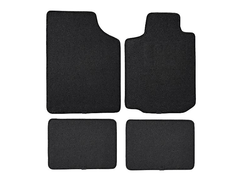 Neue schwarze Autofußmatten.