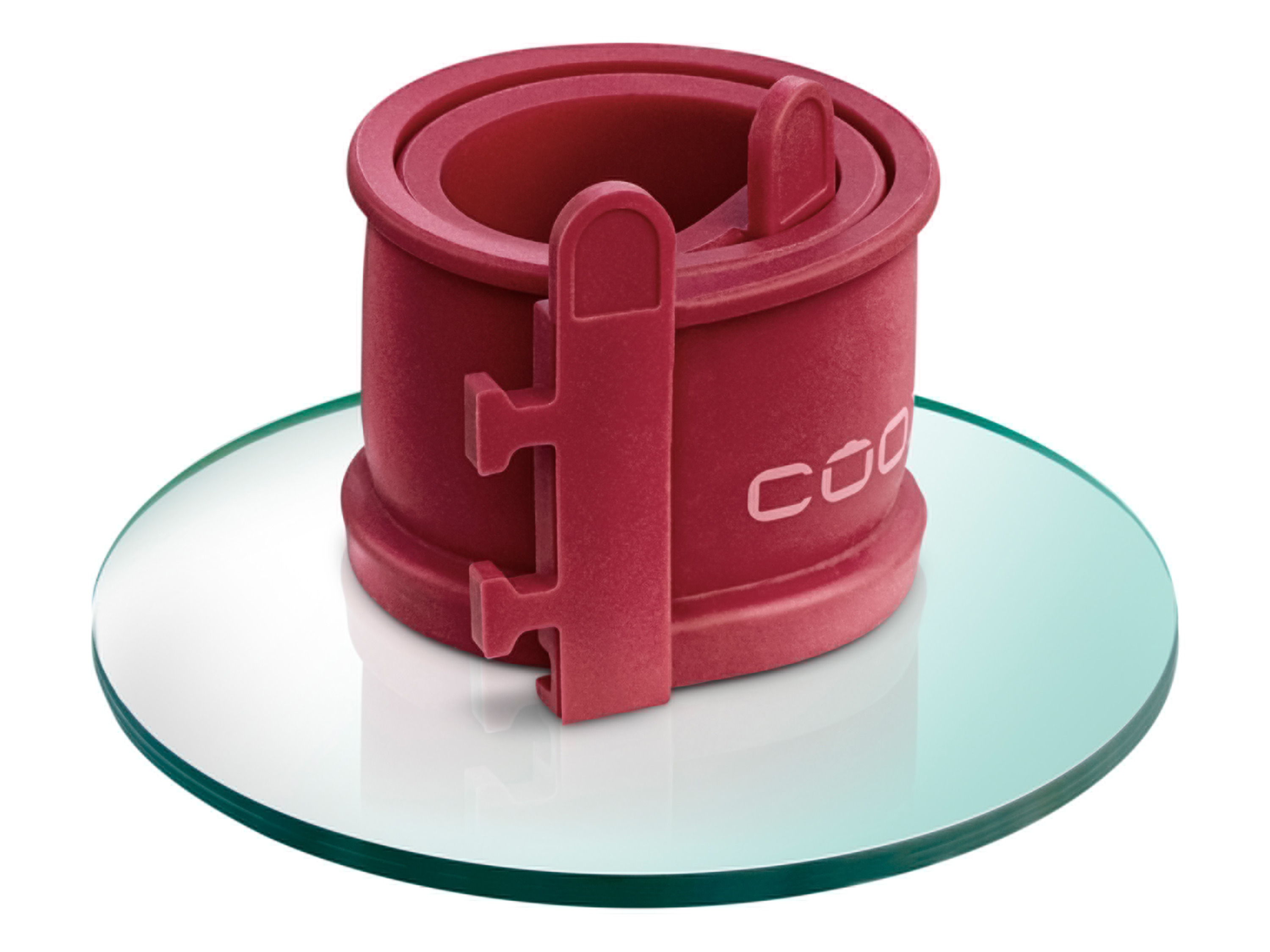 Thumbnail - Coox Springform Mini mit Glas-Servierplatte Ø 12x5 cm (Dunkelrot)