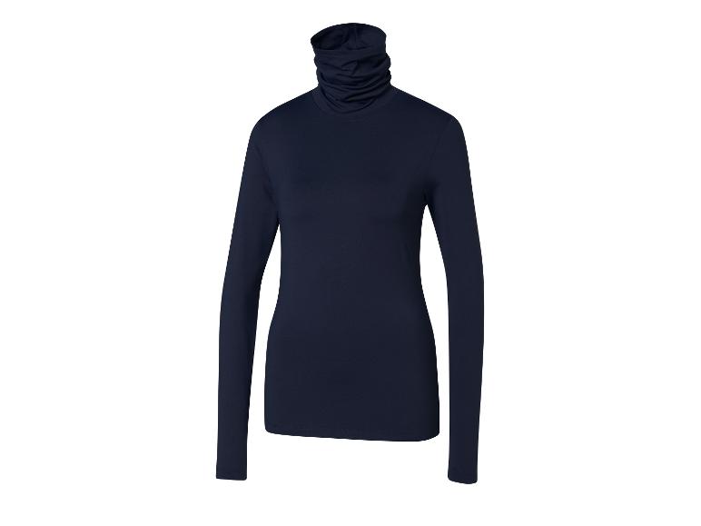 Dunkelblauer Rollkragenpullover mit langen Ärmeln