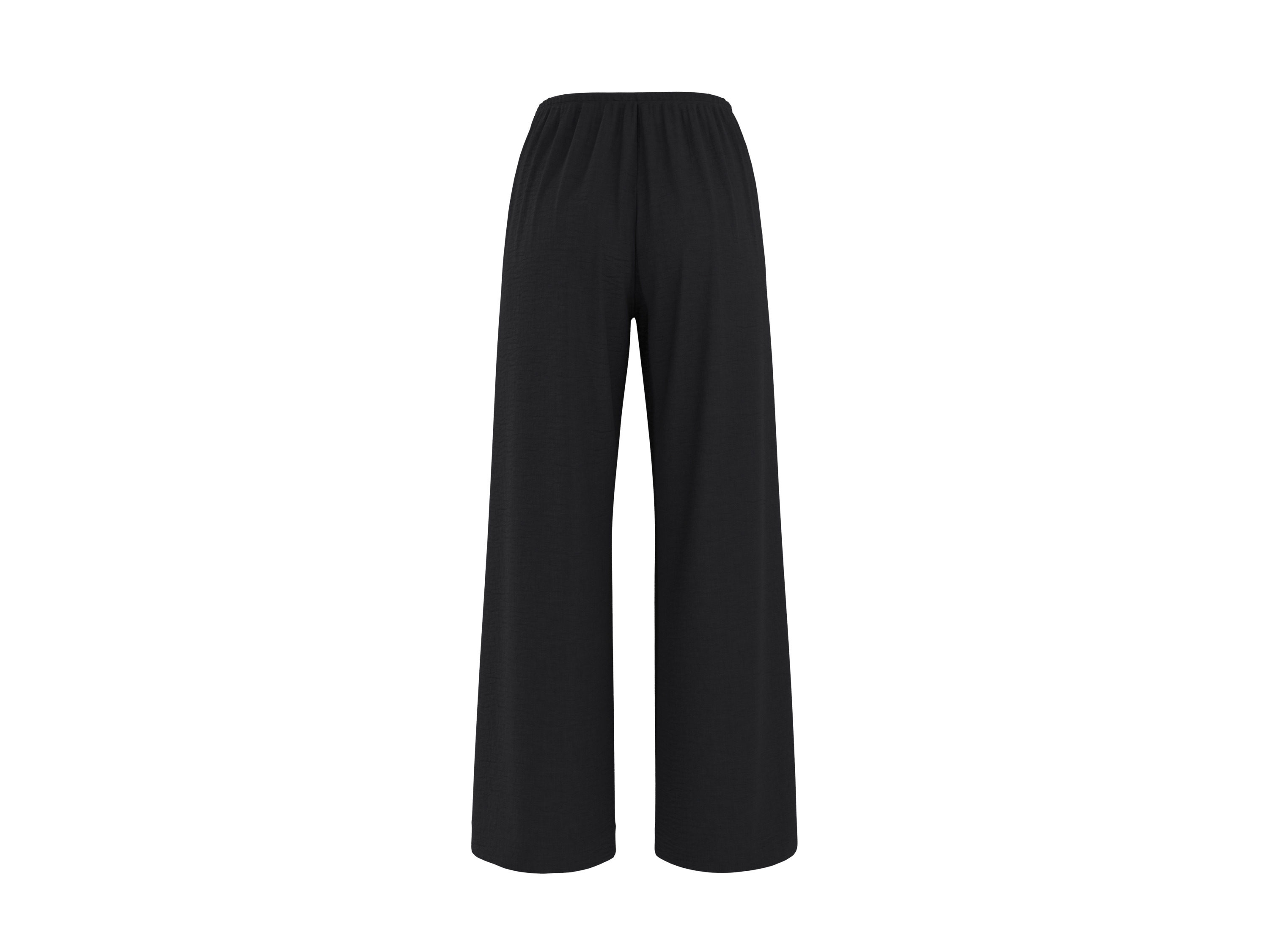 ESMARA® Damen Wide-Leg-Satinhose (Schwarz, M(40/42)) – Bild 2 von 4