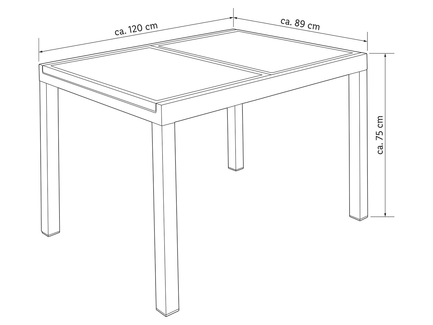 LIVARNO home Alu-Set »Houston« 7-teilig Ausziehtisch… 