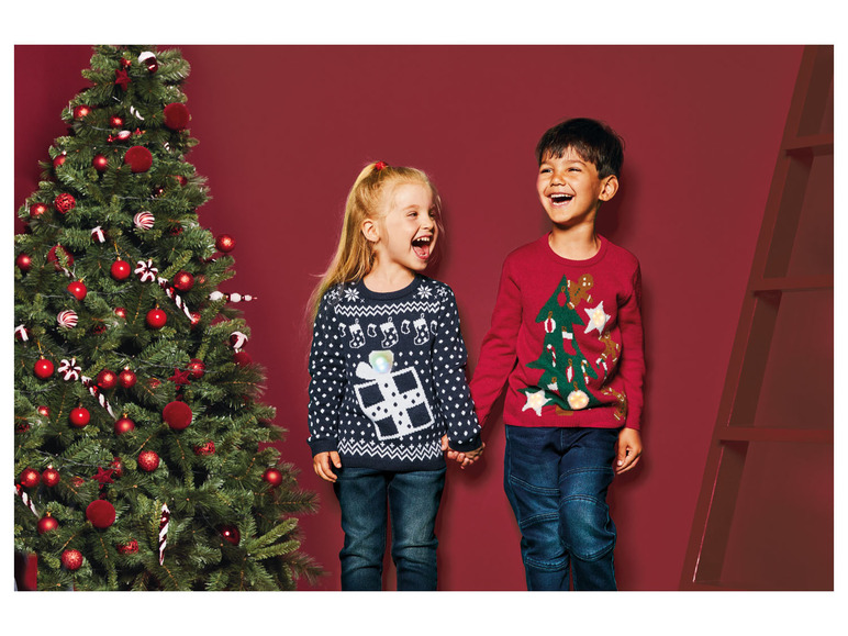 Gehe zu Vollbildansicht: lupilu Kleinkinder Mädchen Pullover mit niedlichem Weihnachtsmotiv - Bild 15