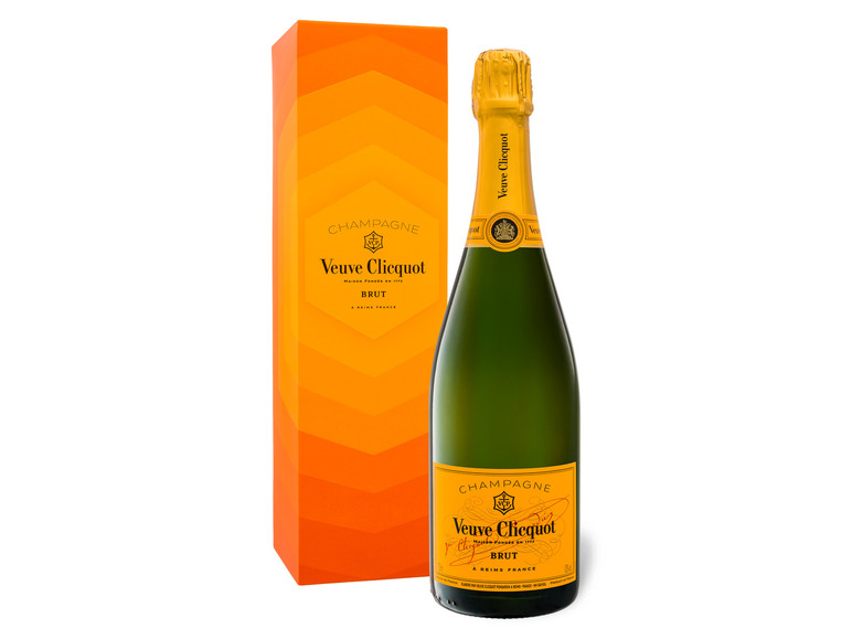 Gehe zu Vollbildansicht: Veuve Cliquot Yellow Label brut mit Geschenkbox, Champagner - Bild 1
