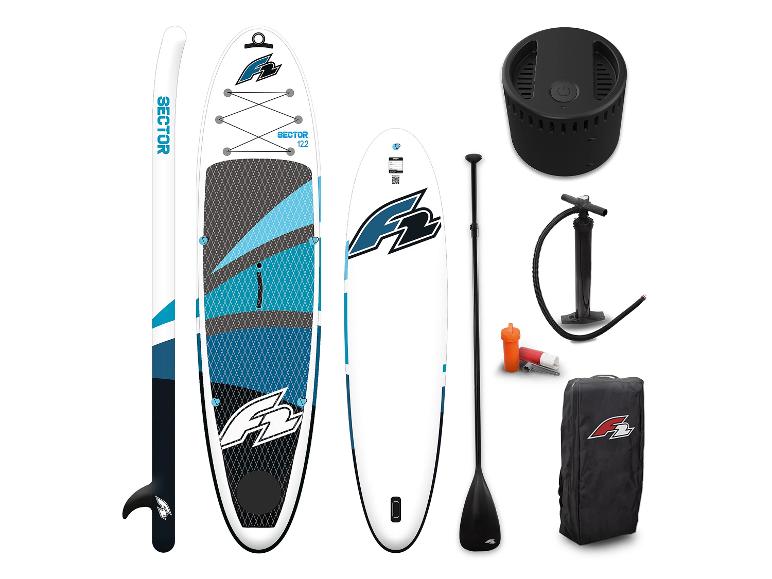 Aufblasbares F2 Sector 12'2 SUP-Board mit Zubehör.