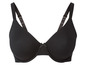 Schwarzer BH mit glatten Cups und breiten Trägern.