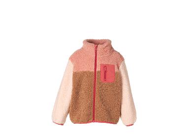 LUPILU® - Kinder Teddy-Fleecejacke (rosa/braun, 98/104)